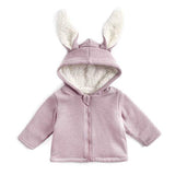 Curipeer Unisex Baby Outwear Jacket with Rabbit Ear Zip up Long Sleeve Hoodie for Baby Boys Girls