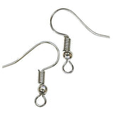 TOAOB 100pcs Surgical Steel Ball Coil Earring Hooks Fish Hooks Ear Wire for Jewelry Making