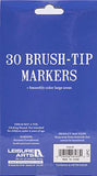 Leisure Arts - 30 Pack Brush Tip Markers - Smoothly Color Large Areas