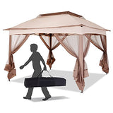 Outsunny 11' x 11' Pop Up Gazebo Canopy with 2-Tier Soft Top, Removable Zipper Netting, Event Tent with Large Space Shade, Portable Travel Storage Bag for Patio Backyard Garden
