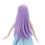 Wigs Only! Heat Resistant Pure Purple Straight Doll Hair Wig for 1/8 BJD Dolls with 5-6inch Head