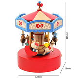 WOODERFUL LIFE Wooden Music Box | Hello Kitty with Carousel | 1061130 | Sanrio Colorful Hand Crank Wooden Craft to Build Plays - Invitation to The Dance