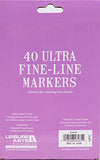 Leisure Arts - 40 Pack Ultra Fine Tip Markers - Perfect for Coloring Fine Details