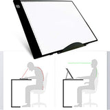 HIRALIY LED Light Box Diamond Painting Light Pad Kit with Metal Stand 4 Fasten Clips for Easy Vinyl Weeding,Tracing,Drawing
