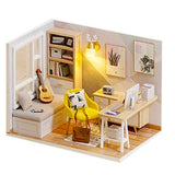 WYD DIY Assembled Cottage Sunshine Study 1:32 Mini Collector's Edition Doll House Birthday Christmas New Year with Dust Cover