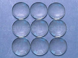 25 CleverDelights 35mm Round Glass Cabochons - 1 3/8" Inch - Clear Magnifying Cabs - Dome Pendant