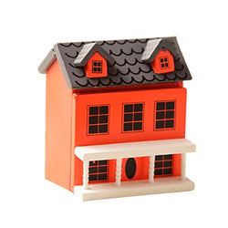 Walbest Miniture Ornament Kit for Kid,Mini Display Mold for Garden,Cute Villa House Simulation Model Mini Dollhouse Ornament Children Play Props - B