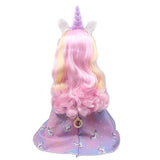 Original Doll Clohtes Outfit, Fantasy Unicorn Suit(Head Band, Cloak, Princess Dresses), Doll Dress Up for 1/6 12inch Doll or ICY Doll- Fortune Days(YW-YF007)