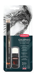 Derwent Graphic Pencil with 2-in-1 Pencil Sharpener and Eraser Set (2302343)