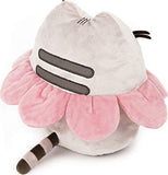 GUND Pink Flower Petals Pusheen Plush Stuffed Animal Cat, Gray and Pink, 9.5”