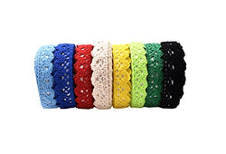 RayLineDo 8PCS Cotton Trim Ribbon Lace Self-Adhesive DIY Lace Decorative Tape Lace for Craft