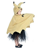 Coskidz Children's Mimikyu Cosplay Costume Hoodie with Ears Tail Skirt Halloween (Khaki)