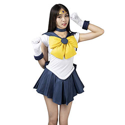 Cosfun Women's Uranus Tenoh Haruka Cosplay Costume mp000703 (3X-Small) Cyan