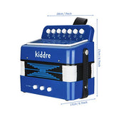 Kiddire 10 Keys Kids Accordion, Toy Accordion Musical Instruments for Children Kids Pre-Kindergarten Toddlers (Blue)