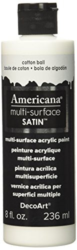 DecoArt Americana Multi-Surface Satin Acrylic Paint, 8-Ounce, Cotton Ball
