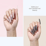 Poly Nail Gel Kit 6 Colors - Nude Grey Poly Kit with Lamp Poly Nail Extension Gel Kit for Starter Modelones All In One Poly Kit Nail Art Design Nail Manicure Poly Polish Kit DIY at Home