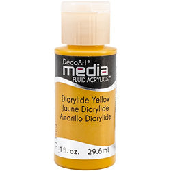 Deco Art Media Fluid Acrylic Paint, 1-Ounce, Diarylide Yellow