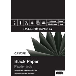 Daler-Rowney Canford Pad, 8.25 X 11.75 inches, 30 Sheets, Raven Black (403355400)