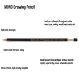 MONO Professional Drawing Pencil Set - 12pcs - Assorted degrees.