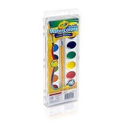 Crayola 53-0555 Washable Watercolors 16 Colors