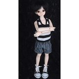 MEESock Handmade Striped Vest + Shorts for BJD SD Doll Clothes Dress Up Set, Fashion Dolls Costume Accessories,1/3