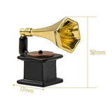 AUEAR, Heritage Dollhouse Gramophone Antique Miniature Phonograph for Dollhouse Furniture 1 12 Scaled Accessory