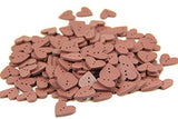 RayLineDo One Pack of About 200pcs Coffee 20mm Heart Shaped Painted 2 Hole Wooden Buttons Package