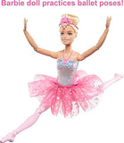 Barbie Doll Magical Ballerina Doll Blonde Hair Light-Up Feature Tiara and Pink Tutu Ballet Dancing Poseable Kids Toys