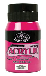 ROYAL BRUSH RAA-5122 Acrylic Essentials Acrylic Paint 16oz/Jar-Primary Magenta