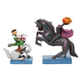 Enesco Jim Shore Disney Traditions Legend of The Sleepy Hollow Headless Horseman and Ichabod Crane Figurine Set, 7.09 Inch, Multicolor