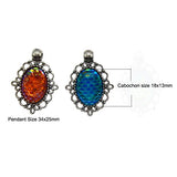 Julie Wang 50pcs Antiqued Silver Mermaid Scale Charm Pendant for Girl Jewelry Necklace Bracelet