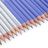 Yoobi No. 2 Pencils, Pre-sharpened in Purple and Silver Glitter, Fun School Supplies, 24 Pack #2 Pencil