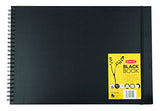 Derwent Black Book, A3, Landscape, 16.54 x 11.69 Inches Sheet Size, Hard Covers, Wirebound, 40