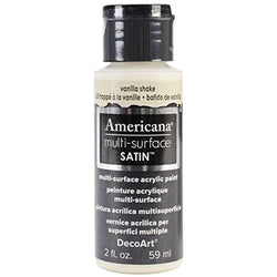 DecoArt Americana Multi-Surface Satin Acrylic Paint, 2-Ounce, Vanilla Shake