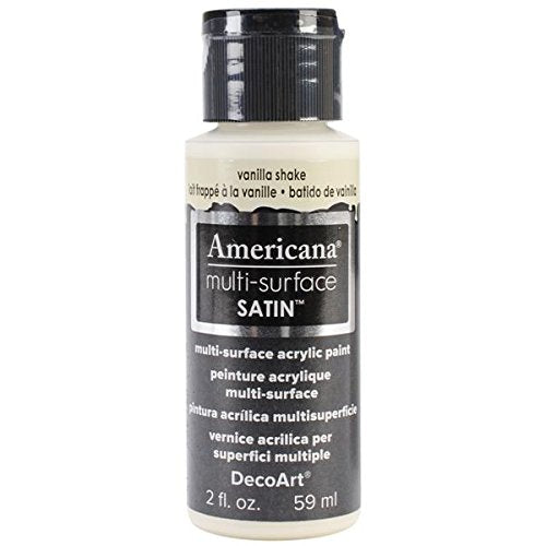 DecoArt Americana Multi-Surface Satin Acrylic Paint, 2-Ounce, Vanilla Shake