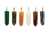 12pcs Healing Pointed Chakra Beads Pendants Point Bullet Shape Quartz Crystal Teardrop Stone Random