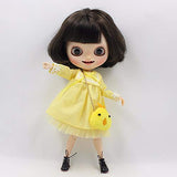 Original Doll Clothes Outfit, Cute Yellow Dress + Bag Set, Doll Dress Up for 1/6 12inch Doll or ICY Doll- Fortune Days(YW-YF016-1)