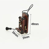 HotMall Mini Vintage Wooden Wall Hanging Telephone Toy Miniature Doll House Accessories - Ebony