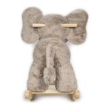 GUND Baby Elephant Rocker with Wooden Base Plush Stuffed Animal Nursery, Gray, 23"