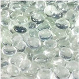 Dashington Flat Clear Marbles, Pebbles (5 Pound Bag) for Vase Filler, Table Scatter, Aquarium Decor