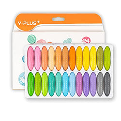 Peanut Crayons for Toddlers, Pastel 24 Colors Non-Toxic Crayons, Easy to Hold Washable Safe Toddler Crayons for Kids, Coloring Art Pastel Colors
