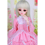 MEESock BJD Girl Dolls Clothes Pink Lace Dress for 1/3 1/4 1/6 1/8 SD Doll Fairy Princess Dress Up(Do Not Include Doll),1/8