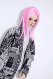 1/6 6-7 Inches 15-17cm Bjd Doll Hair Wig Medium Long Iron Perm Straight Silky Light Pink