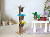 Dollhouse Miniature Stand with Flower Baskets. 1:12 scale Mini Display Handmade