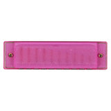 Juvale Harmonica for Kids - Translucent Diatonic Harmonica 10 Holes, Educational Musical Instrument, Mouth Organ for Children, Case Included, Pink 4.02 x 0.83 x 1.18 Inches