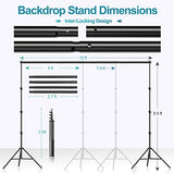 EMART 8.5 x 10 ft Backdrop Support System, Photography Video Studio Lighting Kit Umbrella Softbox Set Continuous Lighting for Photo Studio Product, Portrait and Video Shooting Photography