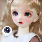 HMANE BJD Dolls Eyes, 14mm Glass Eyeball for BJD Dolls - Peachick (No Doll)