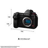 PANASONIC LUMIX S1H Digital Mirrorless Video Camera with 24.2 Full Frame Sensor, 6K/24p Video Recording Capability, V-Log/V-Gamut, and Multi-Aspect Recording