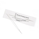 10PCS Stainless Steel Large Big Eye Beading Needle Easy Thread Sewing Needles, 12.5cm long, 0.1mm