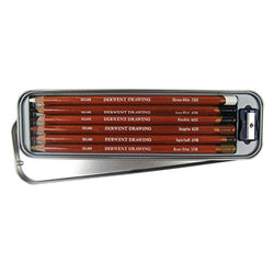 Derwent Drawing Pencils and Accessories, Soft, Metal Tin, 6 Count (0701089)